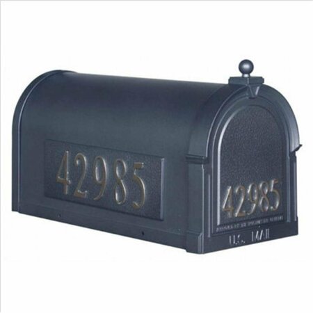 BERKSHIRE Curbside Mailbox with Front and Side Numbers-Black SCB-1015-DX-BLK